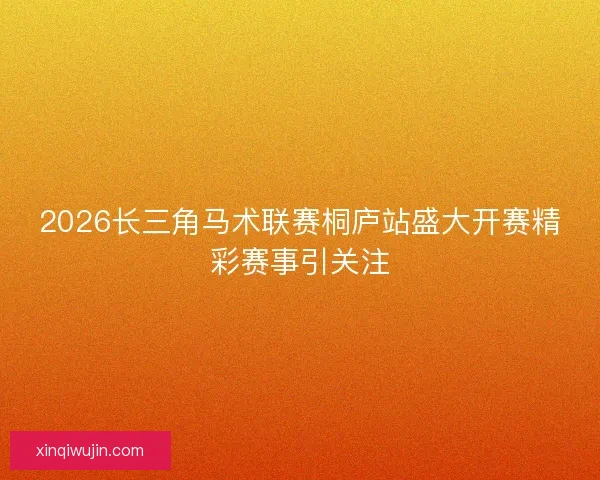 2026长三角马术联赛桐庐站盛大开赛精彩赛事引关注